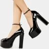 Public Desire Black Donatella Platform Heels