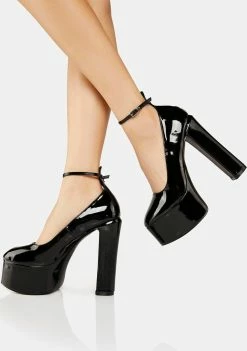 Public Desire Black Donatella Platform Heels
