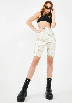 Public Desire Tie Dye Cargo Biker Shorts Bottoms