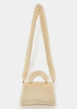 Public Desire Central Ecru Teddy Handbag Bags & Wallets