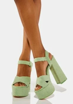 Public Desire Mint Content Platform Heels