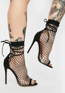 Public Desire Midnight Sunrise Fishnet Heels