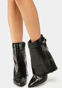 Coupon 🌟 Public Desire Black Croc Fyre Ankle 🥾 Boots ✔️ 8 Public Desire Black Croc Fyre Ankle Boots
