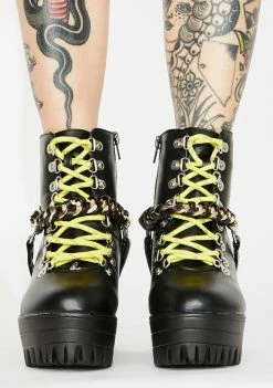 Public Desire Platforms Black Bribe Platform Boots