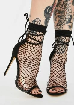 Public Desire Midnight Sunrise Fishnet Heels