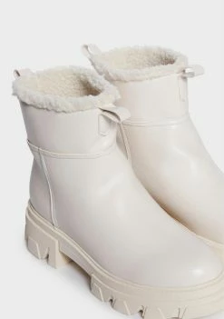 Public Desire Ecru Chilli Ankle Boots