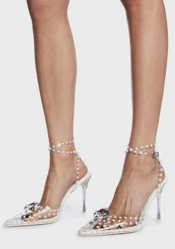 Public Desire Pointed Toe Heels Ascher Pearl Heels