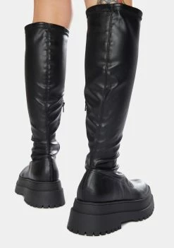 Outlet ๐ Public Desire Haunt Knee High Chunky Sole ๐ฅพ Boots Platforms ๐ 7 Public Desire Haunt Knee High Chunky Sole Boots Platforms