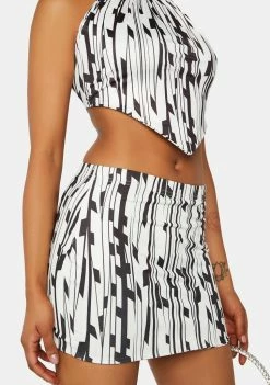 Public Desire Geo Printed Micro Mini Skirt