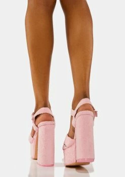 Public Desire Pink Content Platform Heels